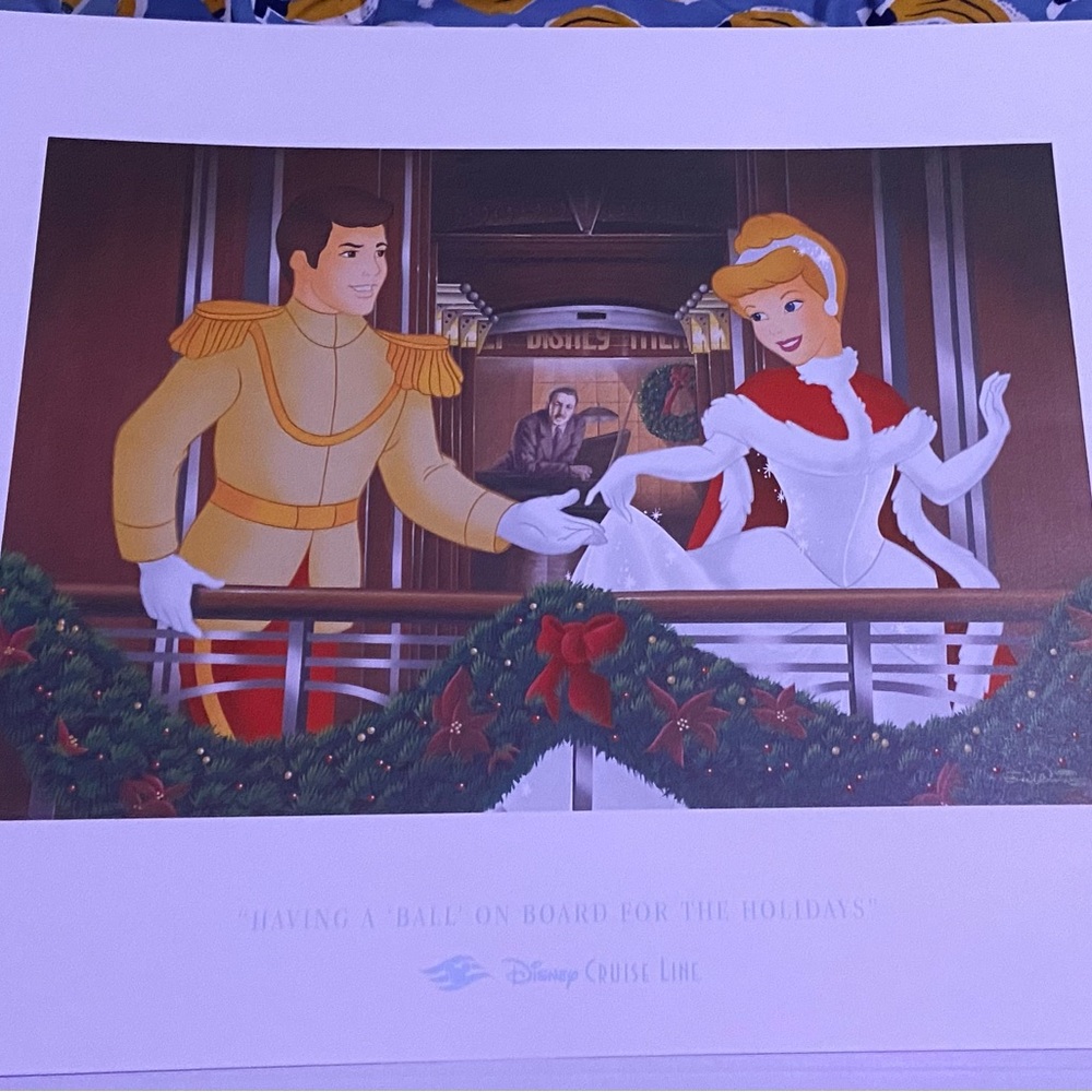 Disney Cruise Line Limited Edition Holiday Lithograph